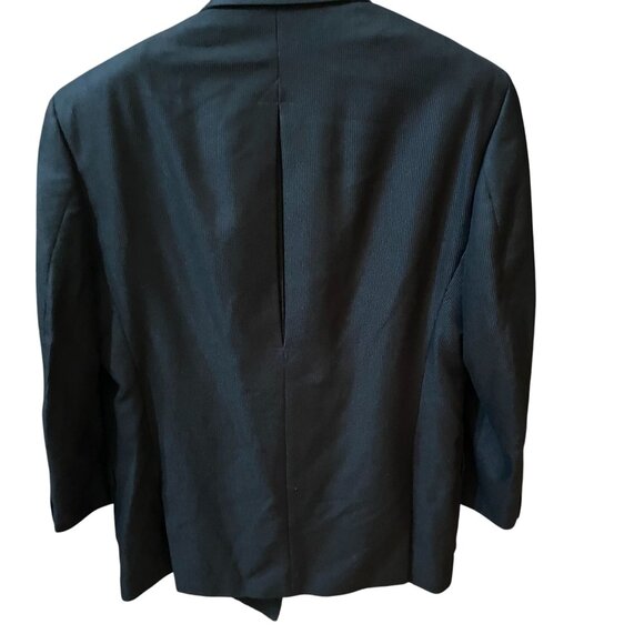 Caravelli Men Blazer Jacket Superior 150s Black Pinstripe Double Breasted Formal - Picture 2 of 14